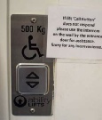 Museum's lift signage