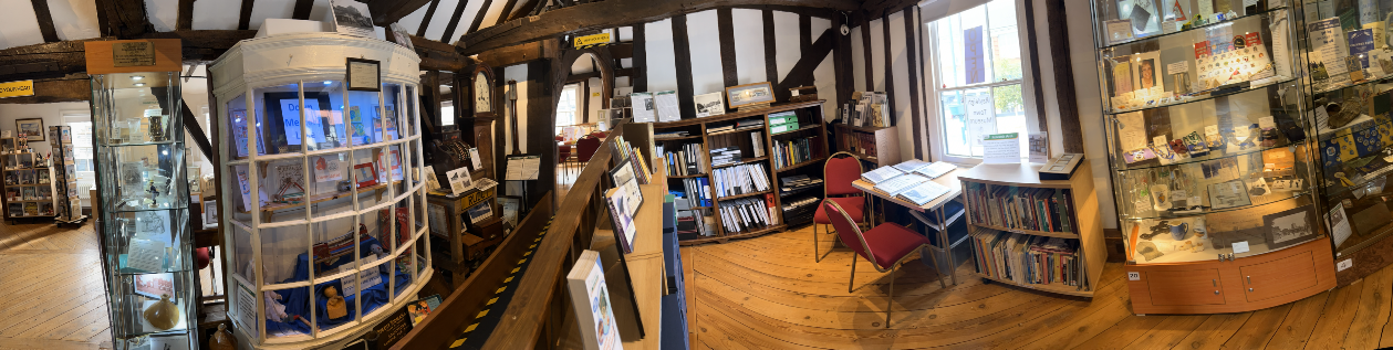 Panarama view of rear of Museum's Broadway Room